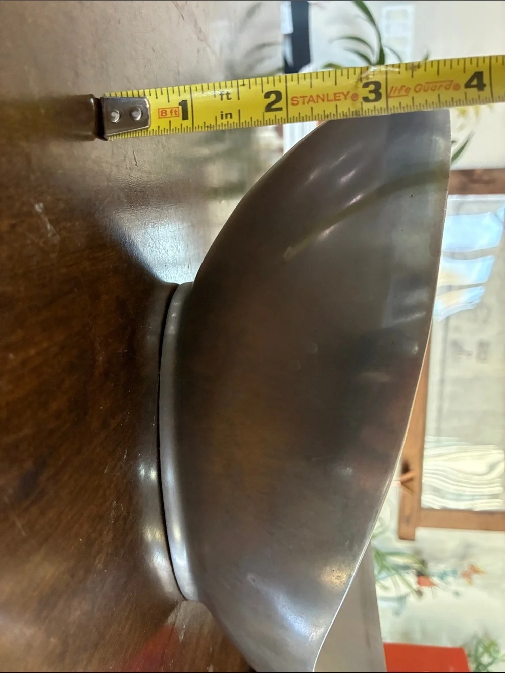Beautiful Silver-Tone Decorative Serving Bowl - Modern Curved Design